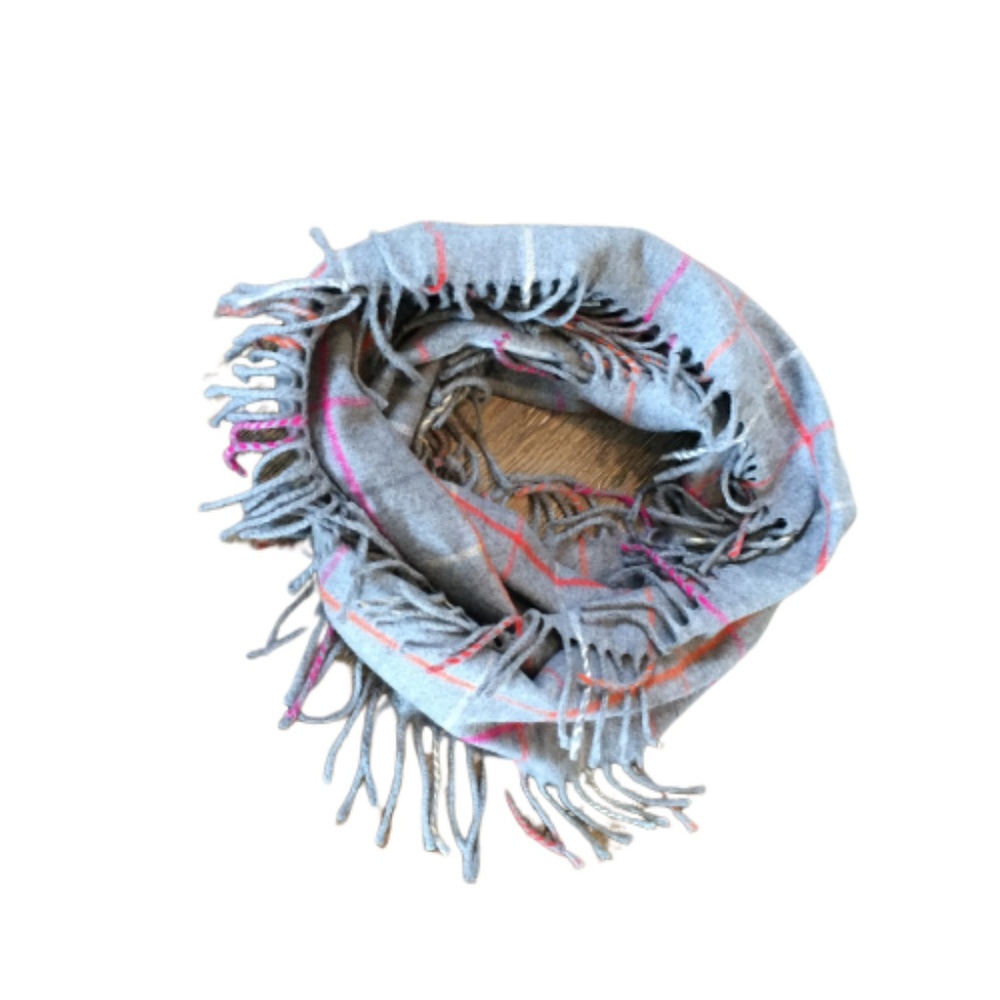 V. Fraas Plaid Cashmink Infinity Scarf